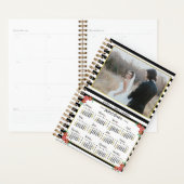 2025 Jaar Kalender Preppy Bloemen Strepen Foto SM Planner (Display)