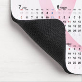 2025 Jaar Kalender Roze Lint Muismat (Hoek)