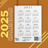 2025 Jaar Kalender Script Typografie Wit
