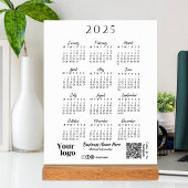 2025 Jaar Kalender Script Typografie Wit Acryl Bord