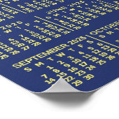 2025 Jaar Kalender Sterrennacht of Voeg uw foto to Poster (Hoek)