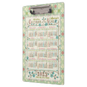 2025 Jaar Kalender Victoriaans Art Nouveau | Custo Klembord (Links)