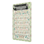 2025 Jaar Kalender Victoriaans Art Nouveau | Custo Mini Klembord (Angled2)