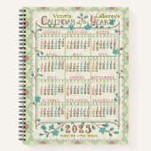 2025 Jaar Kalender Victoriaans Art Nouveau | Custo Notitieboek (Voorkant)