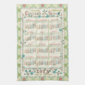 2025 Jaar Kalender Victoriaans Art Nouveau | Custo Theedoek (Verticaal)