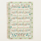 2025 Jaar Kalender Victoriaans Art Nouveau Custom  Planner (Voorkant)