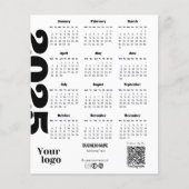 2025 Jaar Kalender Zwart-wit Corporate (Voorkant)