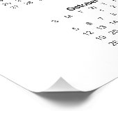 2025 Jaar Maandelijks Kalender Vierkant All Purpos Perfect Poster (Hoek)