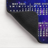 2025 Jaar Maandelijkse Kalender Custom Space Nebul Muismat (Hoek)