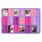 2025 Jaar Maandelijkse Kalender Cute Mod Fotocolla Magneet (Horizontaal)
