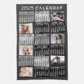 2025 Jaar Maandelijkse Kalender Foto Collage Mod Z Theedoek (Verticaal)