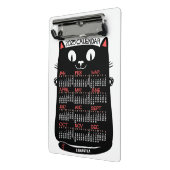 2025 Jaar Maandelijkse Kalender Mid-Century Black  Mini Klembord (Angled2)