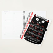 2025 Jaar Maandelijkse Kalender Mid-Century Black  Planner (Display)