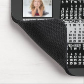 2025 Jaar Maandelijkse Kalender Mod Zwart Fotocoll Muismat (Hoek)