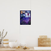 2025 Jaar Maandelijkse Kalender Ruimte Nevel 3 Fot Poster (Keuken)