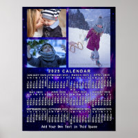 2025 Jaar Maandelijkse Kalender Ruimte Nevel 3 Fot