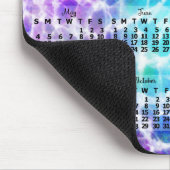 2025 Jaar Maandelijkse Kalender Tiedye Hippie Rain Muismat (Hoek)