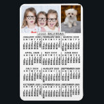 2025 Jaar Maandelijkse Kalender Wit | Fotosjabloon Magneet<br><div class="desc">Deze gepersonaliseerde 2025-jarige maandmagneet shows de dagen van de week voor elke maand in vet, gemakkelijk leesbaar zwart op een witte achtergrond. Voeg eenvoudig uw eigen horizontale en verticale foto's toe aan de bovenkant. Dit is een eenvoudige, moderne kalender magneet om u te helpen het nieuwe jaar te veroveren. Weet...</div>