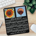 2025 Jaar Maandelijkse Kalender Zwart Custom 2 Fot Muismat<br><div class="desc">Deze 2025 jaar 2-foto en aangepaste tekst gepersonaliseerde maandelijks kalendermousepad / mousemat shows de dagen van de week voor elke maand in klassiek, professioneel ogend wit op een zwarte achtergrond. Dit is een eenvoudige, gedurfde jaarlijkse kalender mousepad om u te helpen het nieuwe jaar te veroveren. Weet altijd welke datum...</div>