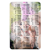 2025 Jaar Maandelijkse Kalender Zwart Voeg Aangepa Magneet (Verticaal)
