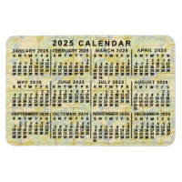 2025 Jaar Maandkalender Antiek Kaart Grote Print