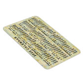 2025 Jaar Maandkalender Antiek Kaart Grote Print Magneet (Rechterzijde)