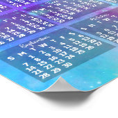 2025 Jaar Maandkalender Boho Waterverf 3 Foto Poster (Hoek)