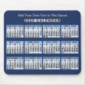 2025 Jaar Maandkalender Gemakkelijk te lezen Busin Muismat (Voorkant)