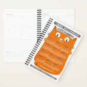 2025 Jaar Maandkalender Midcentury Sinaasappel Cat Planner (Display)