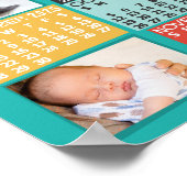 2025 Jaar Maandkalender Moderne Foto Collage Poster (Hoek)