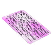 2025 Jaar Maandkalender Roze Waterverf Sterren Magneet (Rechterzijde)