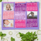 2025 Jaar Maandkalender Schattigee Mod Fotocollage Theedoek (Gevouwen)