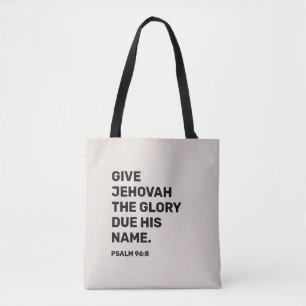 2025 Jaar Tekst Psalm 96:8 JW-Canvas tas