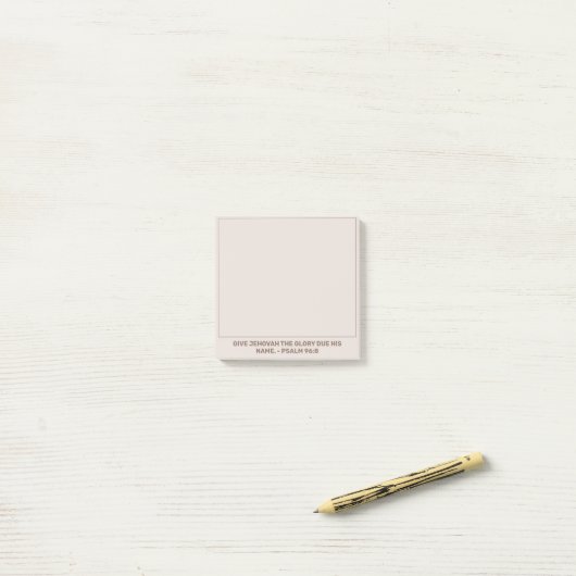 2025 Jaar Tekst Psalm 96:8 | JW Post-it® Notes (Op bureau)