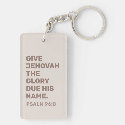 2025 Jaar Tekst Sleutelhanger – Psalm 96:8 | JW-Sl (achterkant)