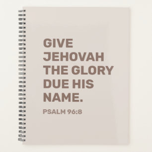 2025 Jaar Tekstplanner – Psalm 96:8 JW Planner