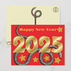 2025 jaar van de slang briefkaart