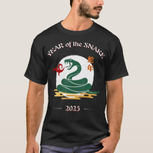 2025 Jaar van de Slang Chinese maankalender Nieuw T-shirt