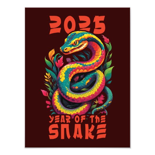 2025 Jaar van de Slang Foto Afdruk (Voorkant)