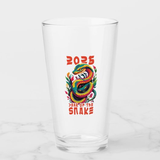 2025 Jaar van de Slang Glas (Voorkant)