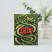 2025 Jaar van de Slang Kaart (Staand voorkant)