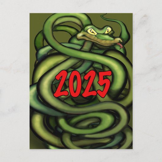 2025 Jaar van de Slang Kaart (Voorkant)