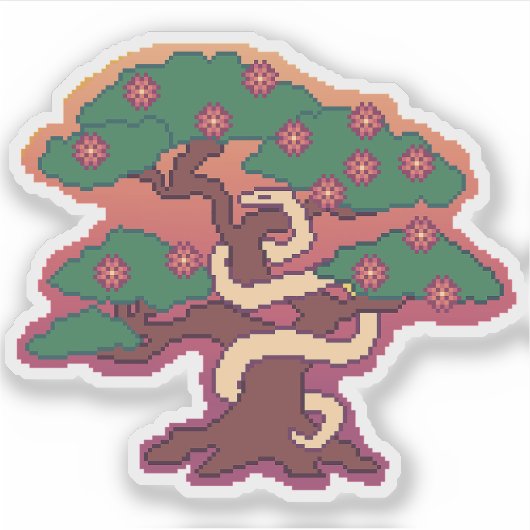 2025 Jaar van de Slang Nieuwjaar Sticker (Voorkant)