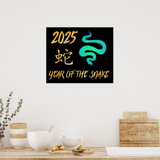 2025 Jaar van de Slang Poster (Keuken)
