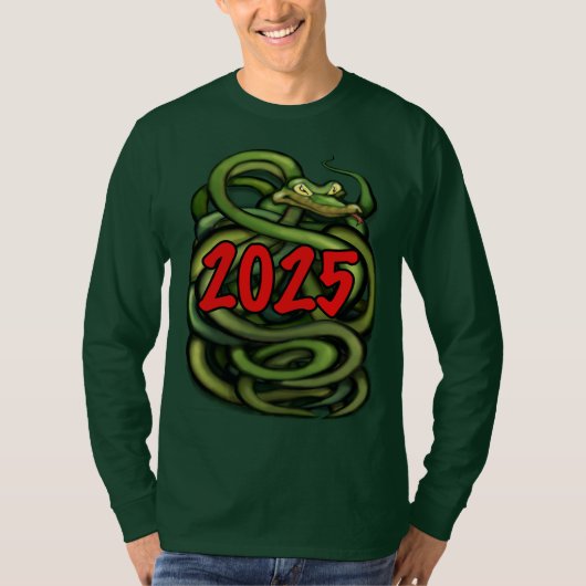 2025 Jaar van de Slang T-shirt (Voorkant)