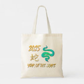 2025 Jaar van de Slang Tote Bag (Achterkant)