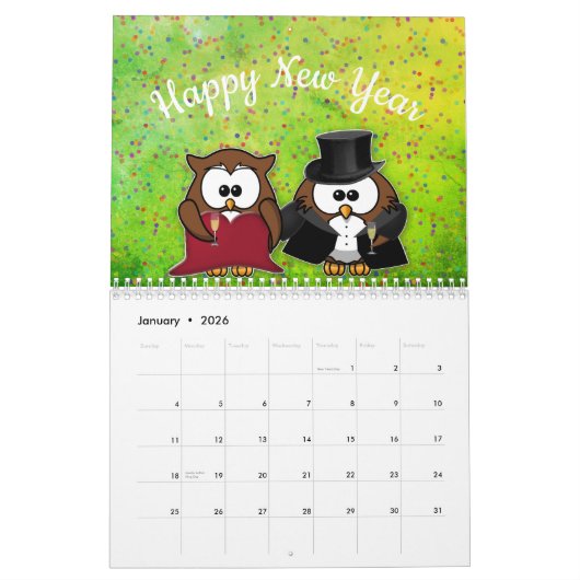 2025 Jaar van de Uil Kalender (Jan 2026)