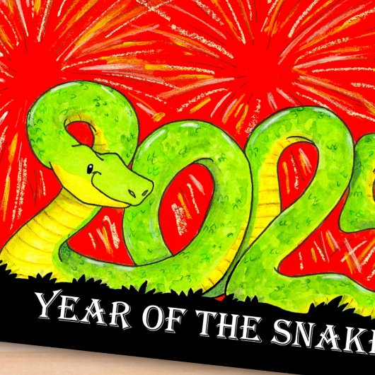 2025 jaar van het Snake briefkaart