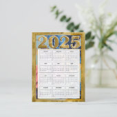 2025 Jaarkalender Nieuwjaarskaart Briefkaart (Staand voorkant)