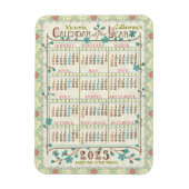 2025 Jaarkalender Victoriaanse Art Nouveau | Op ma Magneet (Verticaal)